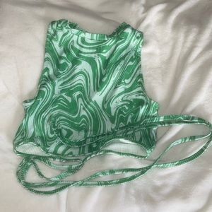 H&M Tie Dye Wrap Around Tank Top
